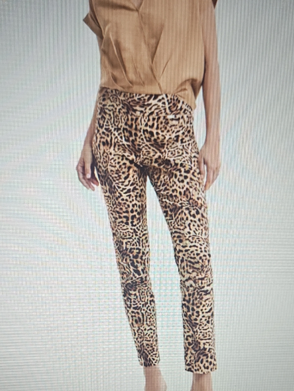 INC International Concepts Leopard Print Skinny Ankle Pants - Brown/Black